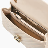 L-quilting un sac à bandoulière - beige
