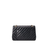 L-quilting un sac à bandoulière - noir