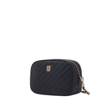 Mini Bold & Golden Logo Quilted Camera bag - Black