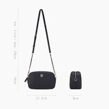Mini Bold & Golden Logo Quilted Camera bag - Black