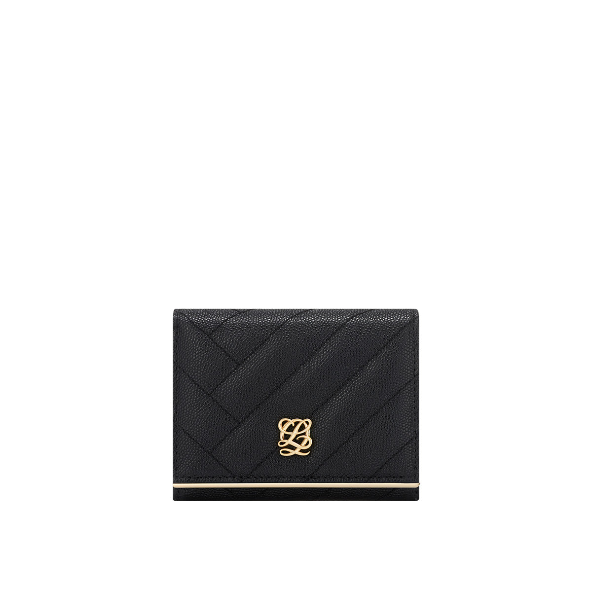 Louis Quatorze 2021 SS Plain Leather Folding Wallet Logo Folding Wallets