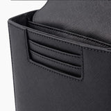 Formal Crossgrained Leather Messenger Bag