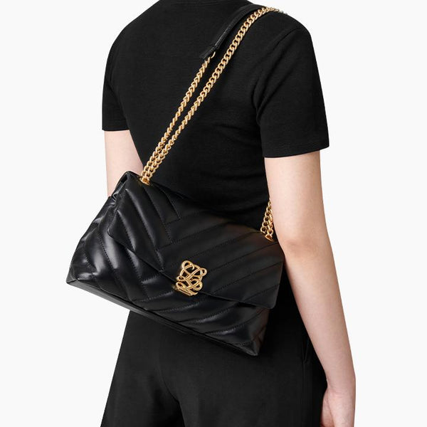 Sac à chaîne d'épaule L-quilting