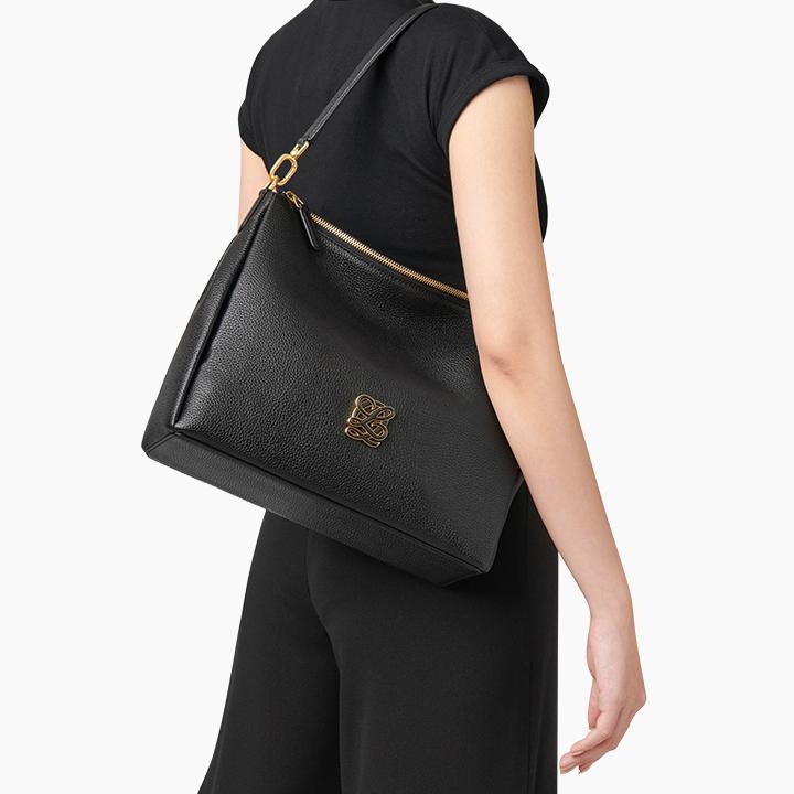 Formal Soft Leather Hobo Bag