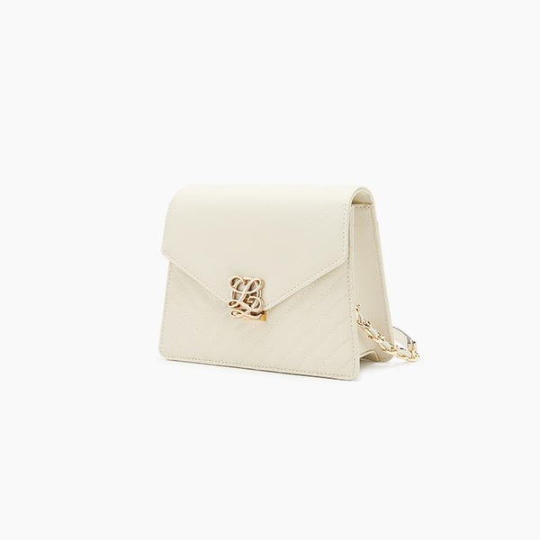 Louis Quatorze - Authenticated Handbag - Leather Ecru Plain for Women, Very Good Condition