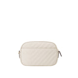 Mini Bold & Golden Logo Quilted Camera bag - Ivory