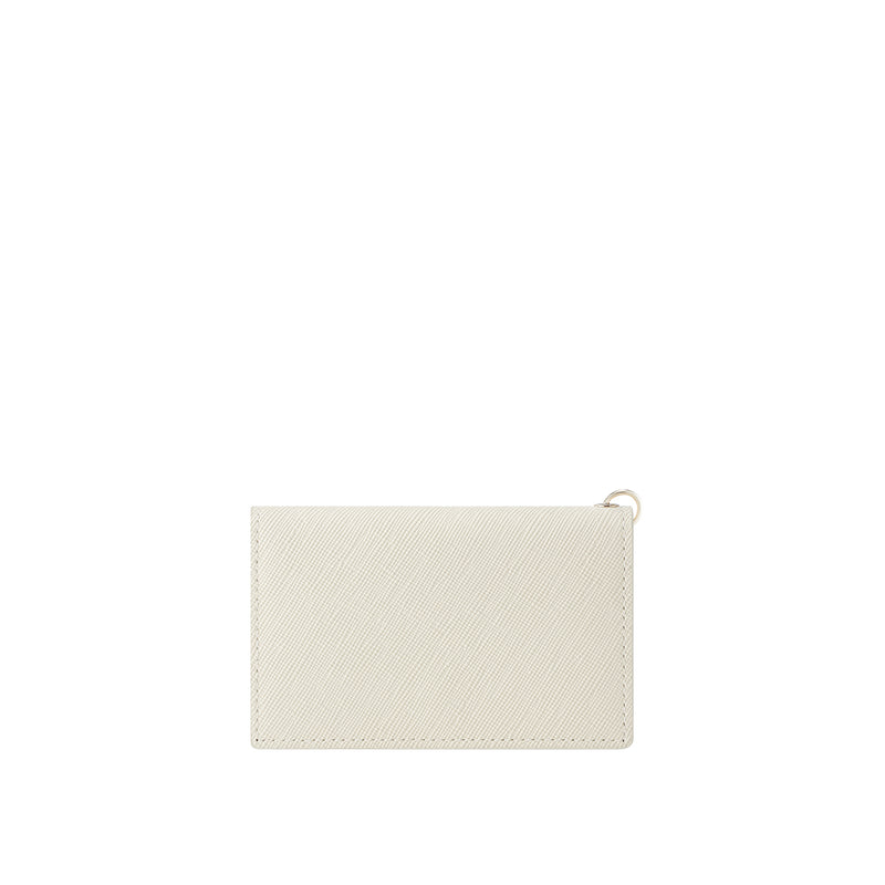 Basic slim card wallet with charm