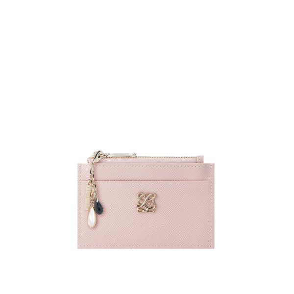 Mini étui à carte zip avec charme