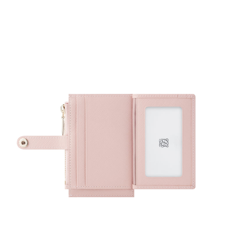 Mini zip card case with charm