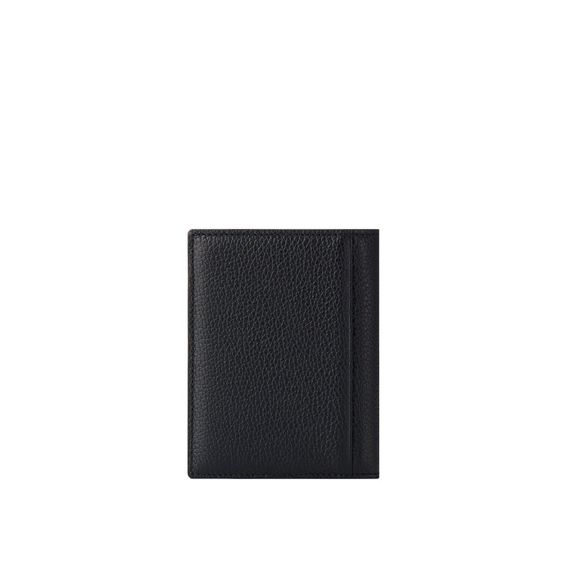 Stripe point slim Leather Bifold Medium Wallet - Green